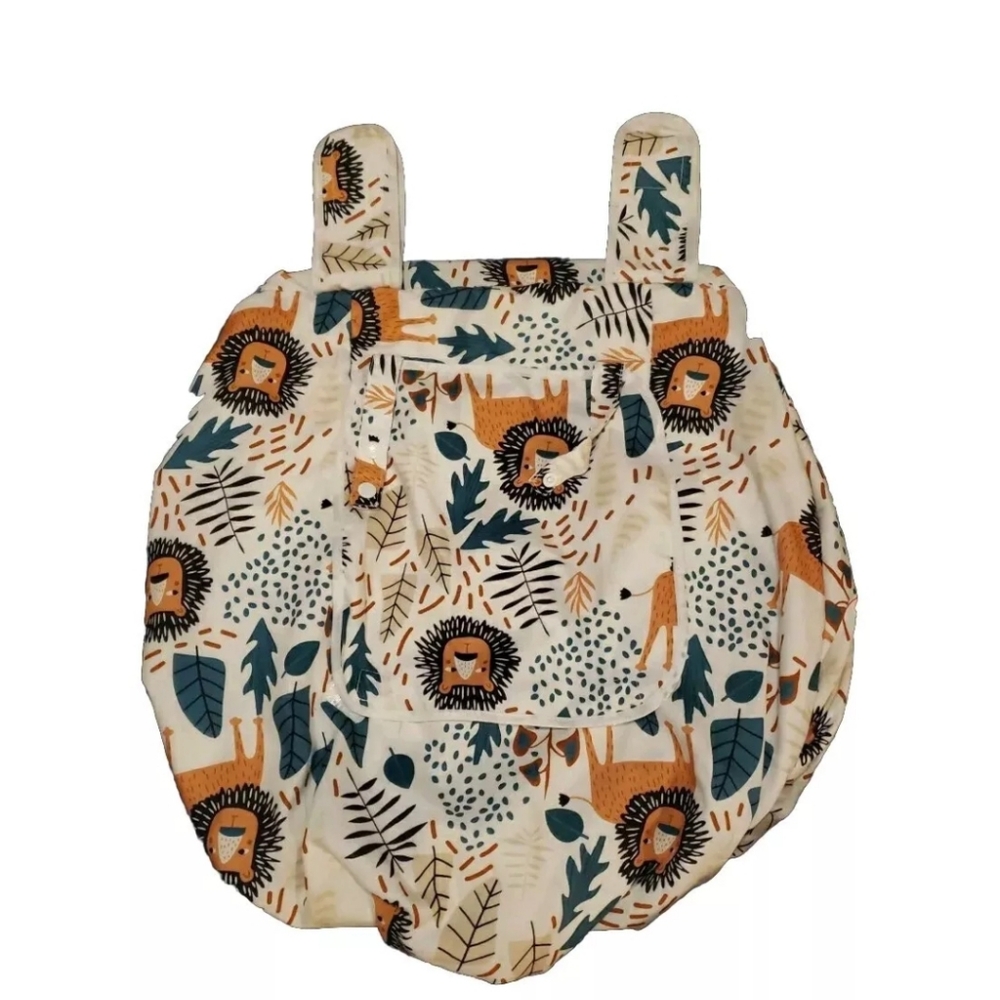 Infant car seat/ winter cover. Lion print.